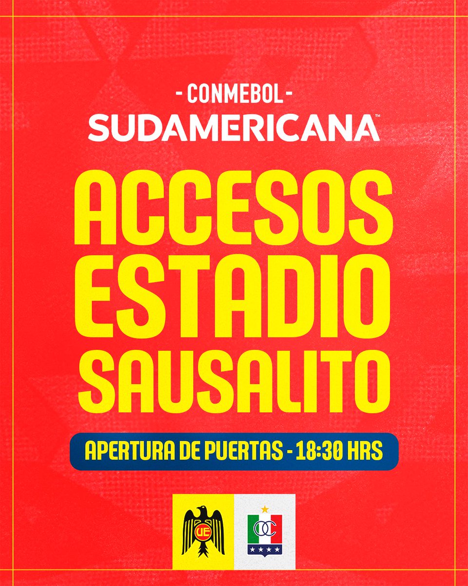 UEoficial's tweet photo. 🗺️ Conoce los accesos del Estadio Sausalito y asiste informado para alentar al Rojo en nuestro desafío por #CopaCONMEBOLSudamericana 🏆 https://t.co/D5yEGSnM76