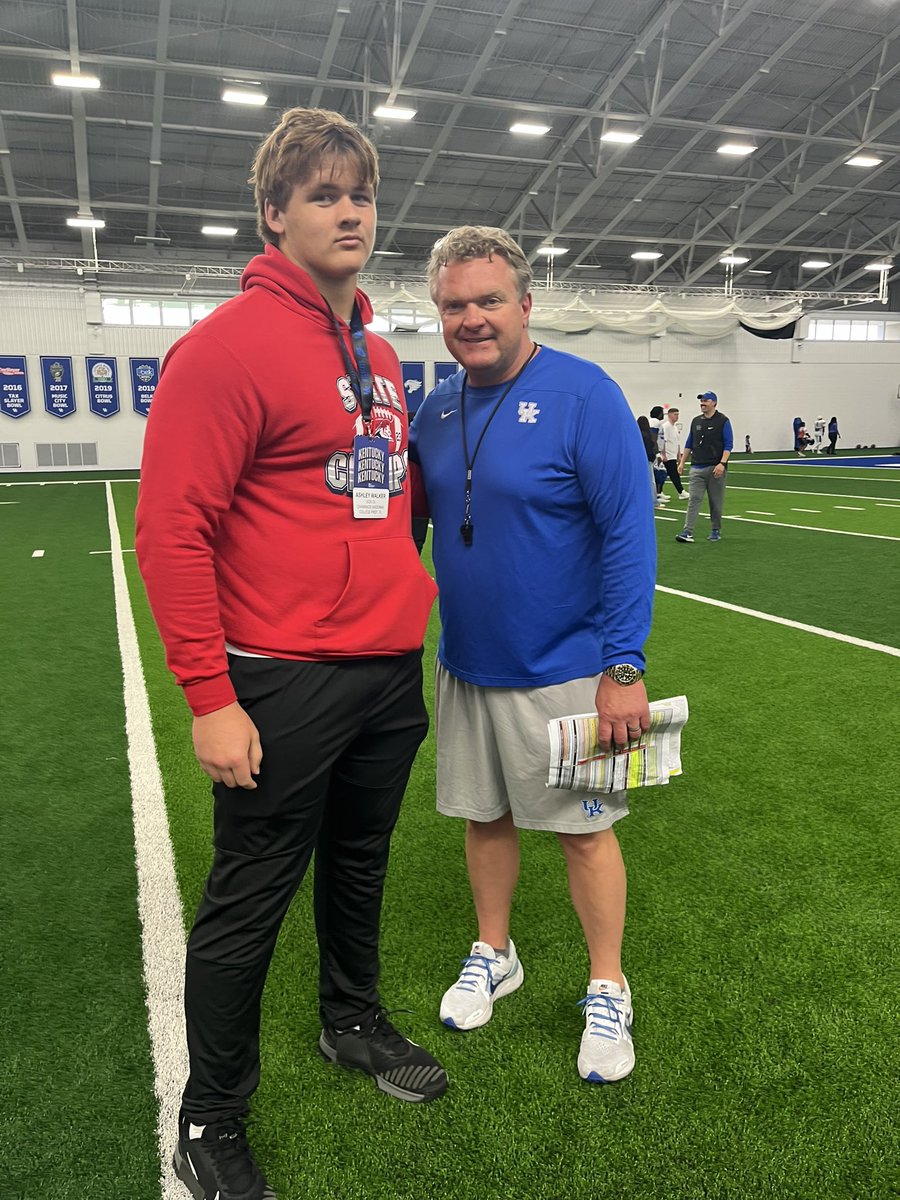 AshleyFb2026's tweet photo. I had an incredible visit in Lexington this past weekend! @UKFootball @FBCoachWolf @JalanSowell @Dameon8 @ONEWAYINC1 @NadeBoyz @samspiegs @adamgorney @ChadSimmons_  @BrandonHuffman @TomLoy247 @RowlandRIVALS https://t.co/yKR2yFpVlb