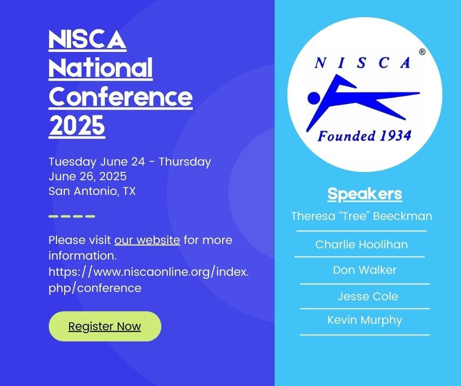 We can't wait to see everyone in San Antonio! Join us at the NISCA National Conference for fun, networking, and lots of great ideas! Register today! niscaonline.org/index.php/conf…