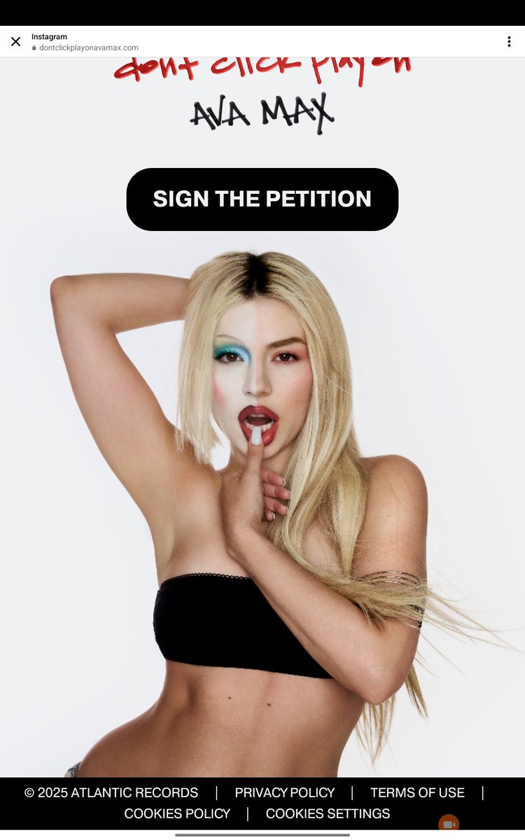 avamaxeu's tweet photo. 🚨Signing the petition will reveal a snippet of @AvaMax's new single🚨 https://t.co/x7n0T4JODm