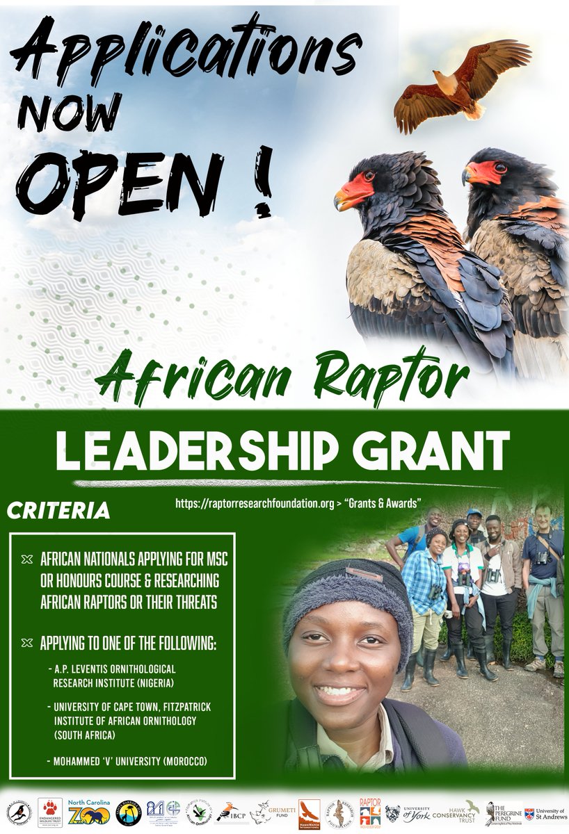 Applications are now open for the African Raptor Leadership Grant! #RaptorConservation https://t.co/