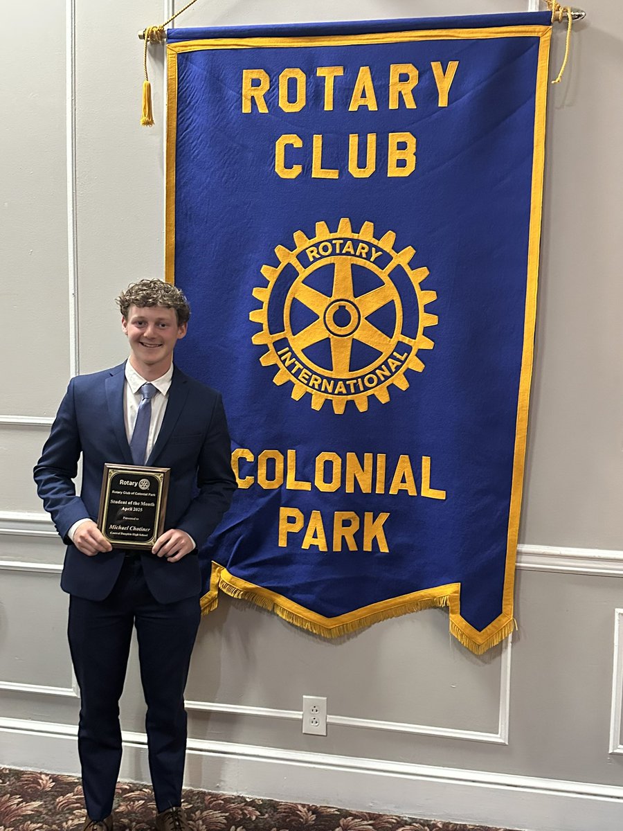 Congratulations to Michael Chotiner for being named the Colonial Park Rotary April Student of the Month