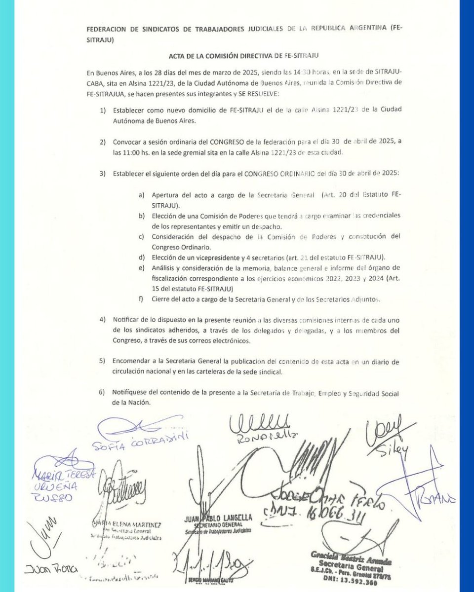 [CONVOCATORIA] CONGRESO NACIONAL DE FE-SITRAJU