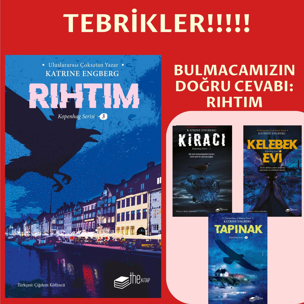 thekitapyayin's tweet photo. Karanlık limana adım atmaya hazır mısınız?
Rıhtım ve Kopenhag serisi şimdi tüm kitapçılarda ve
https://t.co/ve6Vh5RmFB
Kørner & Werner sizi bekliyor…
Kazanan şanslı takipçimiz @sibelert
#Rıhtım #KatrineEngberg #thekitap #polisiyeseverler #kitapönerisi #gerilimromanı https://t.co/4ge6210eDC