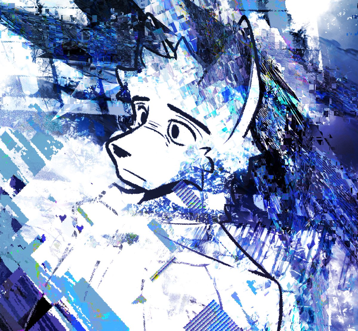 #PortfolioDay    i am a furry artist ^ _ ^   but i cant color ,  so i paint using my memories