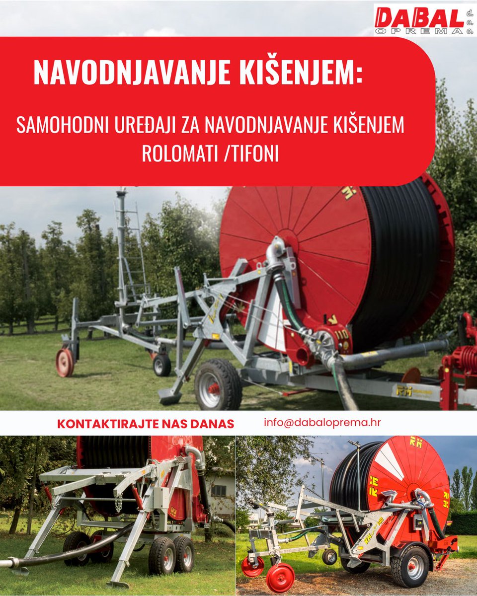 dabaloprema's tweet photo. 💦 Kad stigne ljeto, voda postaje najvrjedniji saveznik – ali i najveći izazov. Ako ste ikad pokušali navodnjavati veću površinu bez pravog sustava, znate o čemu pričam.

💬 Ako vas zanima kako bi RM sustav radio na vašem terenu – saznajte više na:  https://t.co/rh68Z3AgQb https://t.co/qju4xnRasF