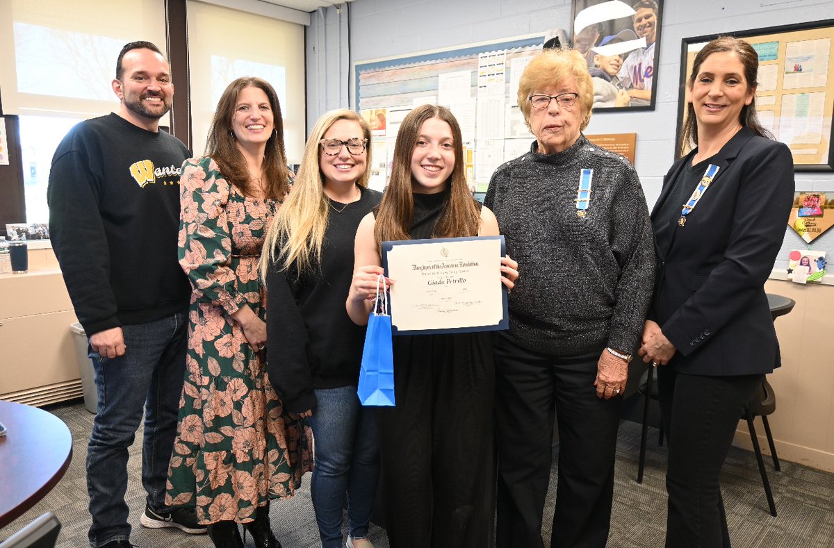 Congratulations to Giada Petrillo, who placed first in the New York State DAR essay contest! Giada’s essay had won first place locally, for the Jerusalem chapter, and is now in competition with other first place essays across the northeastern region.