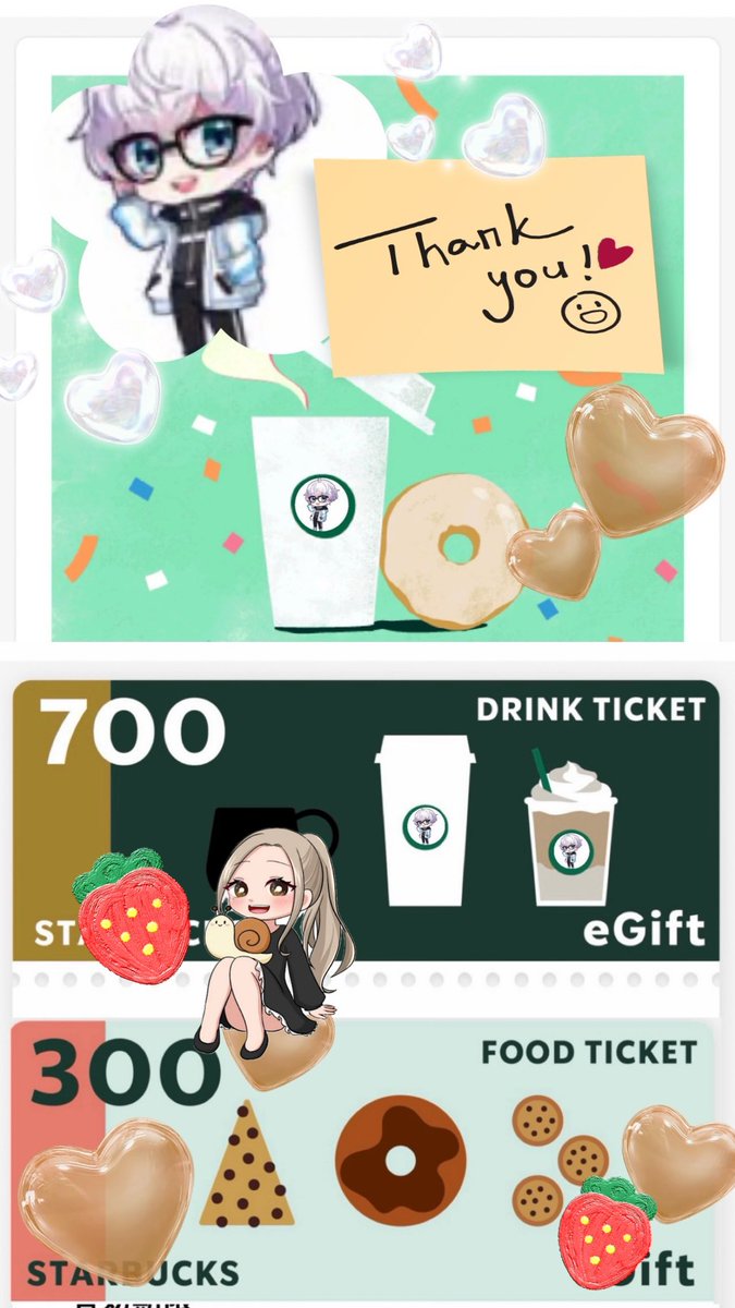 しろくん のプレゼント企画①②にて
うれしい ˗ˏˋ 🙌🏻ˎˊ˗お初の御縁を
いただきました𓂃◌ 🌸️.*·
今回 抽選ツール🎯ではなく
リプライからの 御縁とのこと...💝 
さらに喜びも 増し増しです✨₍₍ (̨̡⸝⸝˃ ᵕ ˂⸝⸝)̧̢ ₎₎

せっかくですので  スタバを
ৎ⋆⃞⃛𓂃𓈒𓂂𓏸選ばせていただきました👏🏻