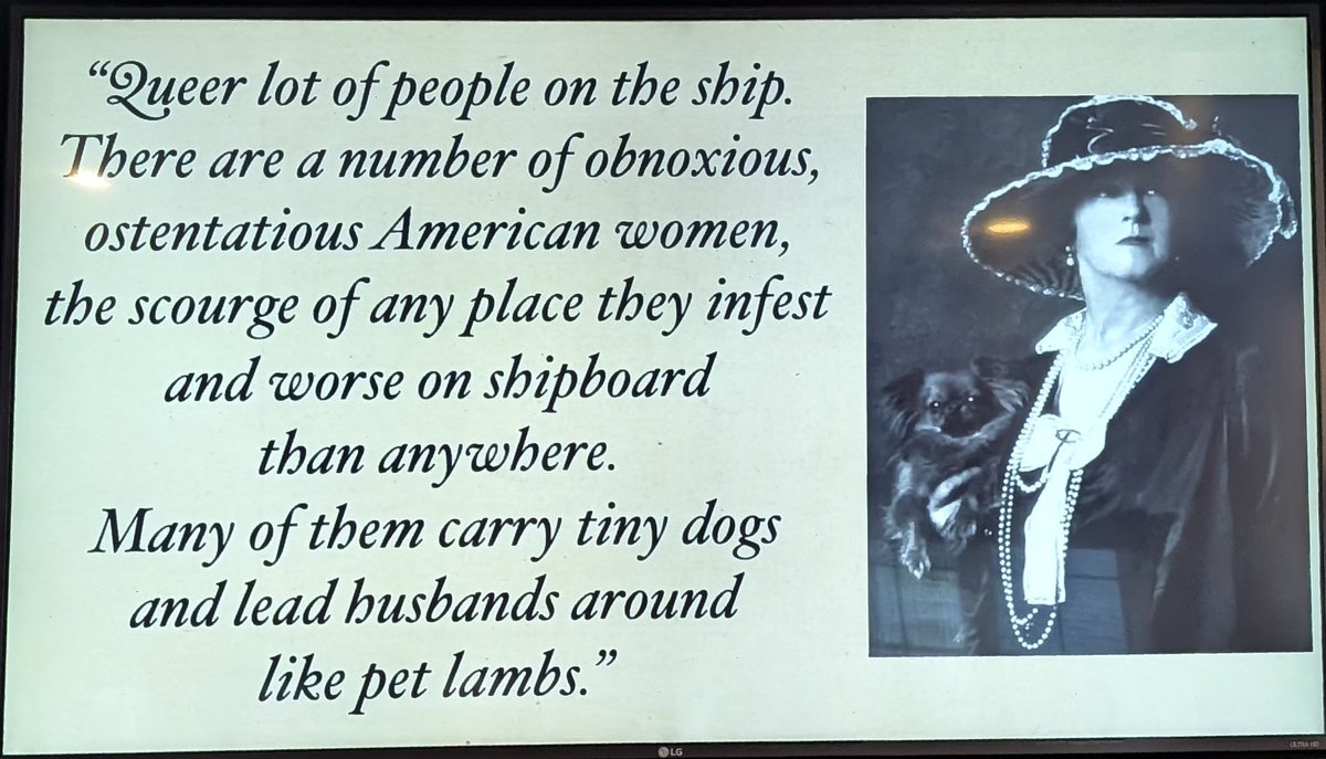 A comment from painter Francis Millet regarding first class passengers on the Titanic.

Apparently some stuff never changes:

#RMS_Titanic