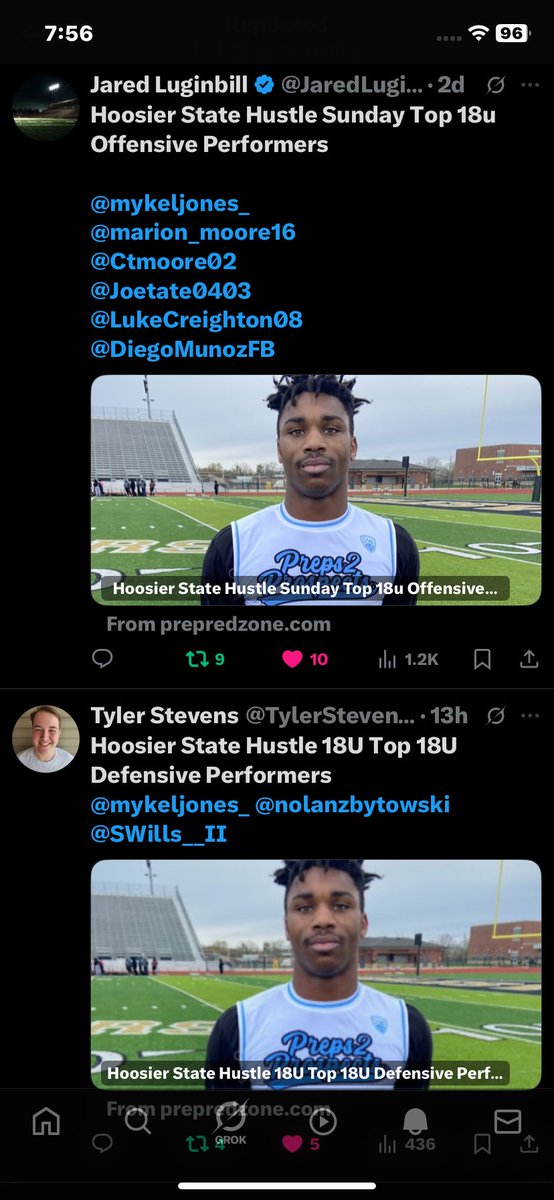 mykeljones_'s tweet photo. blessed to be a top 18u performer on both offense and defense 
@IndianaPreps @PrepRedzone 
@Preps2Prospects @DreScruggs_ 
@juicescruggs3 @CEHSCoachVogel https://t.co/KpsvvCXKzj