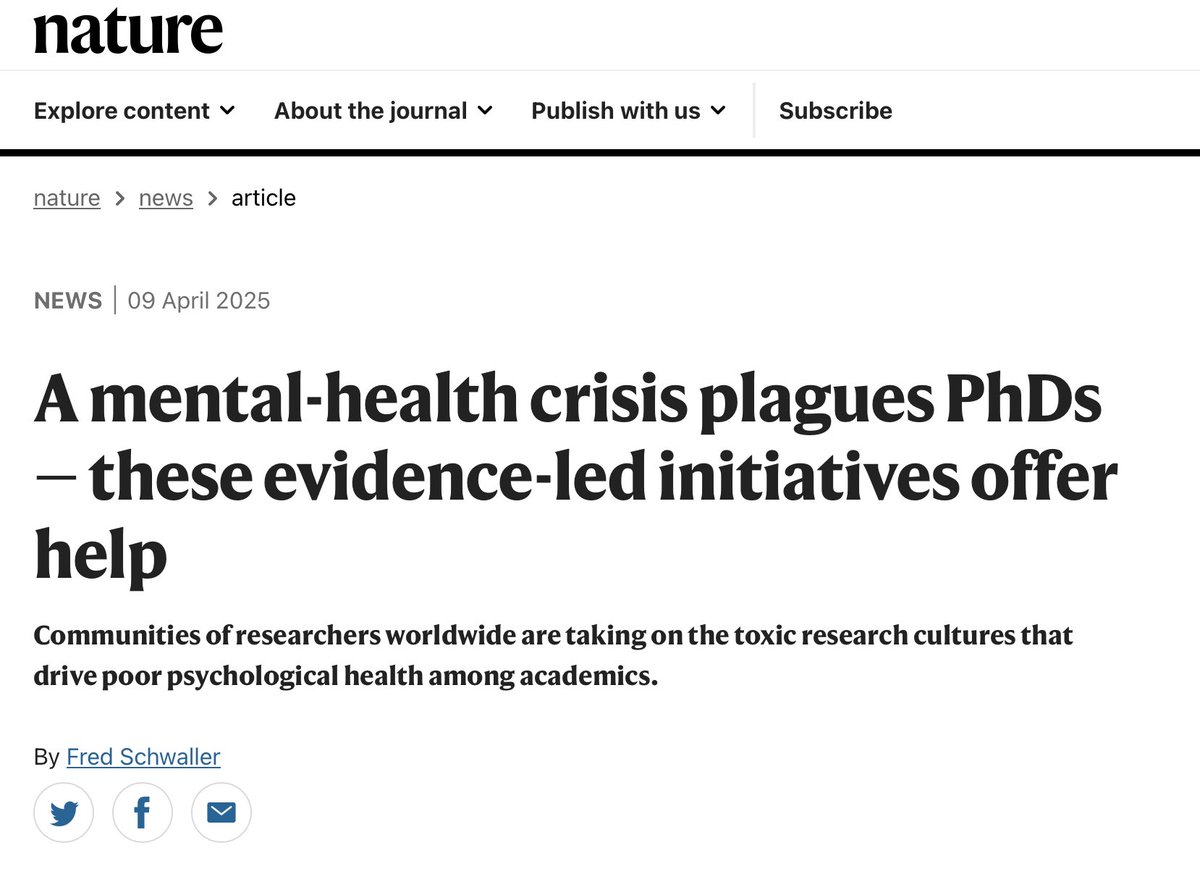 OIntegridadEsp's tweet photo. "Los investigadores han descubierto que compartir experiencias de problemas de salud mental reduce el estigma."

Hablando con otros asistentes, se dio cuenta de que los problemas eran "sistémicos en la academia: en todos los campos, en todos los países".

https://t.co/pxCER3KhBi https://t.co/iV0BqQuOu1