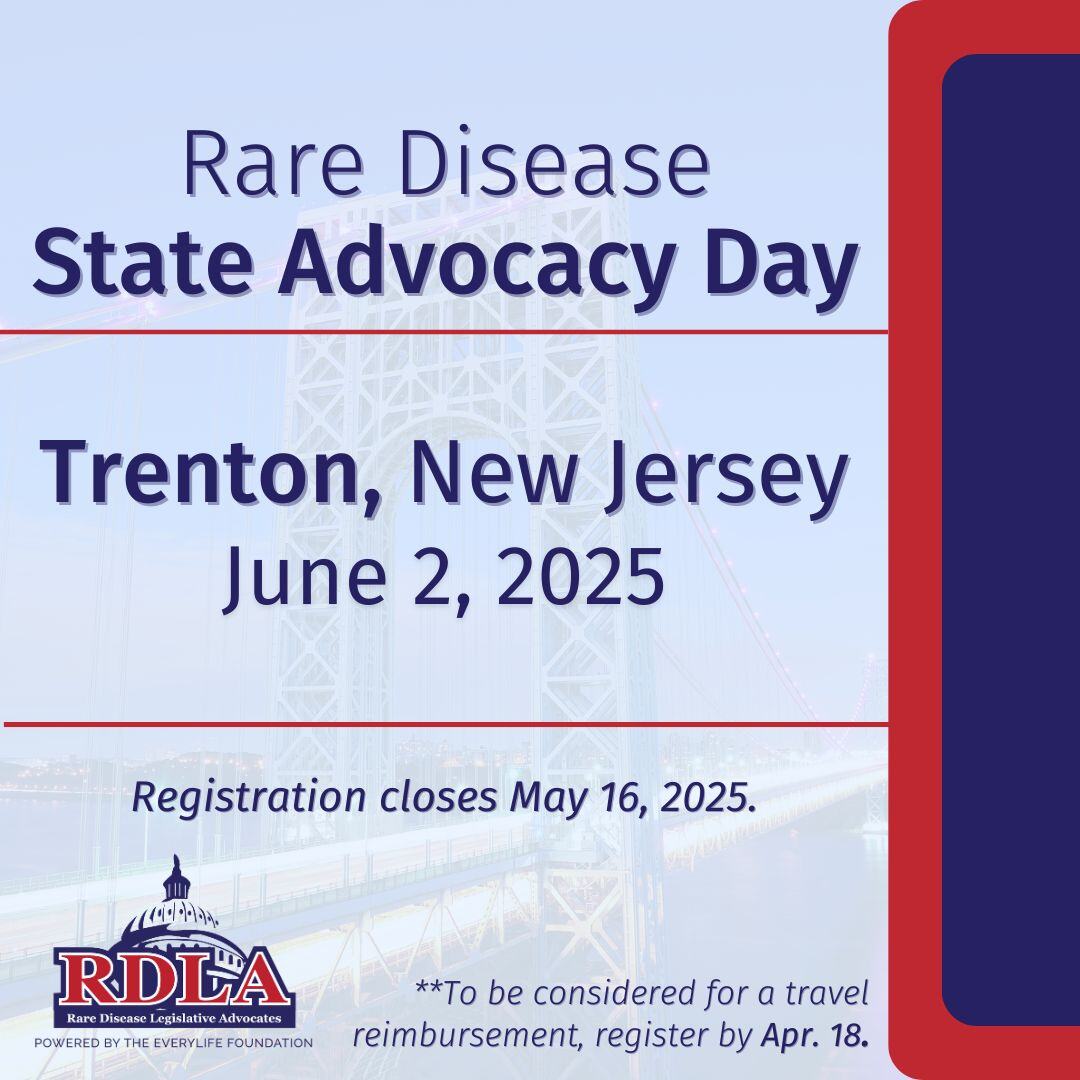 📢 NJ rare disease advocates!
Join us in Trenton on June 2, 2025, for Rare Disease State Advocacy Day! Meet legislators, share your story &amp; shape policy.
Register by May 16
Travel reimbursement: April 18
Training: May 19
No experience needed! Register now: hubs.li/Q03gByn50