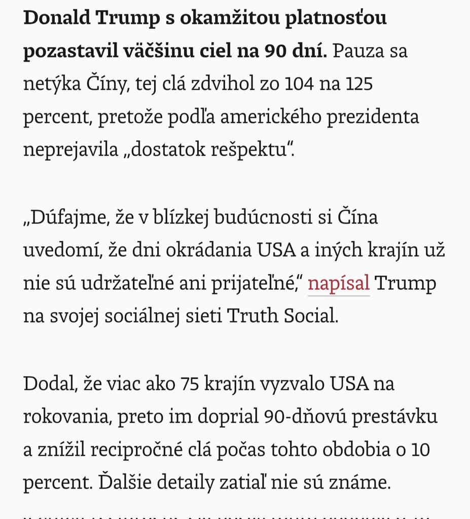 Stabilný génius a triedny šikanátor opäť v akcii!
Ako spomínali chalani z <a href="/InsiderCz/">Insider podcast</a> , pri všetkých Trumpových krokoch treba s reakciou týždeň počkať...