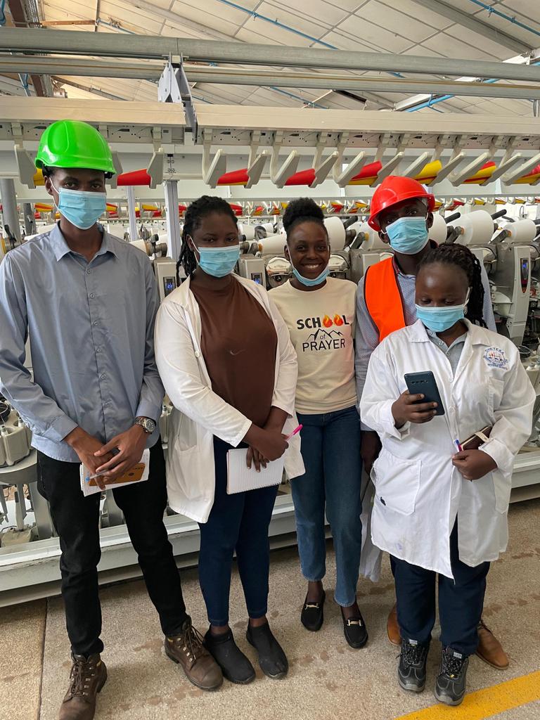 It was a great pleasure visiting Nytil - Jinja. While there, we were much thrilled to learn more about the Textile and Polymer Chemistry
In a special way, we appreciate <a href="/kyambogou/">KYAMBOGO UNIVERSITY</a> , Faculty of Science, Chemistry department in particular for facilitating this study trip.