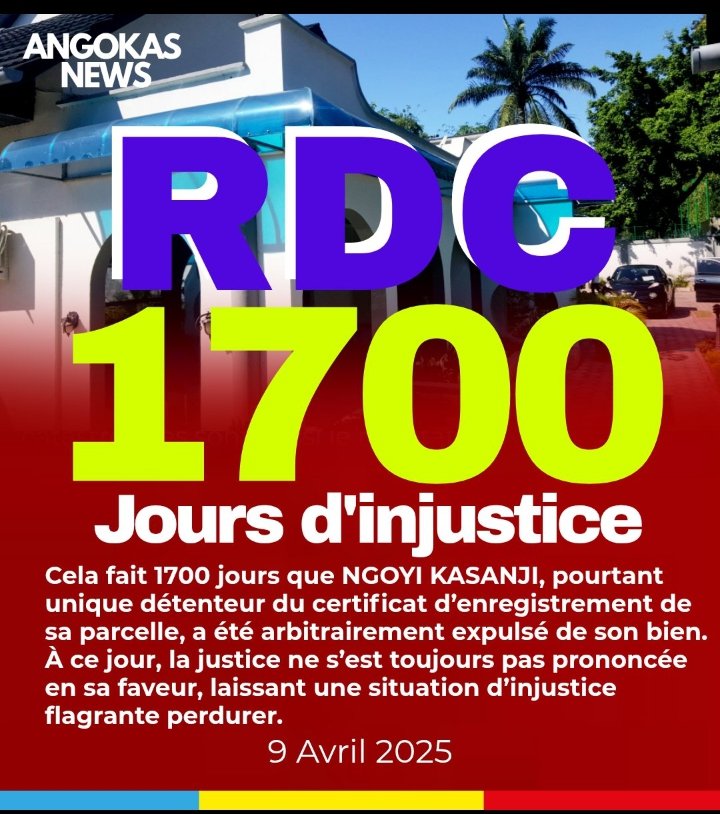 idrisodinga's tweet image. L&apos;insécurité à l&apos;est de notre pays, trouve son élément déclencheur dans l&apos;injustice.
Cher @ConstantMutamba Chercher la paix, c&apos;est aussi corriger les les erreurs d&apos;une justice malade. Notamment la restitution de la parcelle de @ngoyikasanji11.