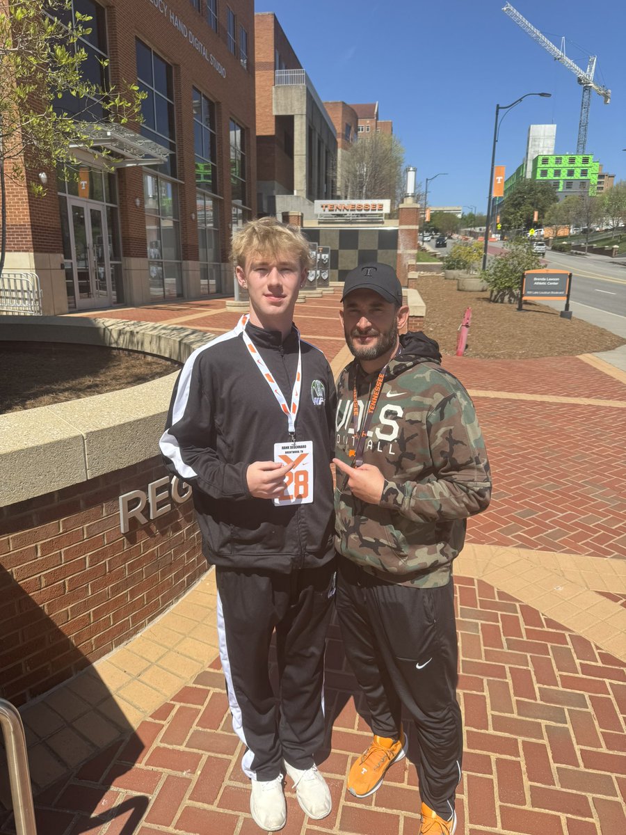 Hank DeGennaro (@hankdegennaro) on Twitter photo Had a phenomenal visit today at Tennessee!! Thank you for the hospitality🍊<a href="/coachjoshheupel/">Josh Heupel</a> <a href="/CoachKelseyPope/">Kelsey Pope</a> <a href="/ThisIsTreyJ/">Trey Johnson</a> <a href="/CoachORourke/">Danny ORourke</a> <a href="/Jxrdan_v/">Jordan Jackson🚨</a> <a href="/shaynep_media/">Shayne Pickering</a> <a href="/Dale_Dowden/">Dale Dowden</a> <a href="/ONEWAYINC1/">ONEWAY INCORPORATED</a> <a href="/JalanSowell/">JALAN SOWELL (J1)</a> <a href="/adamgorney/">Adam Gorney</a> <a href="/BuckFitz/">NPA/SUPERMAX 100</a> <a href="/jaxon_rose8/">Jaxon Rose</a> <a href="/ChadSimmons_/">ChadSimmons</a> <a href="/samspiegs/">Sam Spiegelman</a> <a href="/TomLoy247/">Tom Loy</a> Had a phenomenal visit today at Tennessee!! Thank you for the hospitality🍊<a href="/coachjoshheupel/">Josh Heupel</a> <a href="/CoachKelseyPope/">Kelsey Pope</a> <a href="/ThisIsTreyJ/">Trey Johnson</a> <a href="/CoachORourke/">Danny ORourke</a> <a href="/Jxrdan_v/">Jordan Jackson🚨</a> <a href="/shaynep_media/">Shayne Pickering</a> <a href="/Dale_Dowden/">Dale Dowden</a> <a href="/ONEWAYINC1/">ONEWAY INCORPORATED</a> <a href="/JalanSowell/">JALAN SOWELL (J1)</a> <a href="/adamgorney/">Adam Gorney</a> <a href="/BuckFitz/">NPA/SUPERMAX 100</a> <a href="/jaxon_rose8/">Jaxon Rose</a> <a href="/ChadSimmons_/">ChadSimmons</a> <a href="/samspiegs/">Sam Spiegelman</a> <a href="/TomLoy247/">Tom Loy</a>