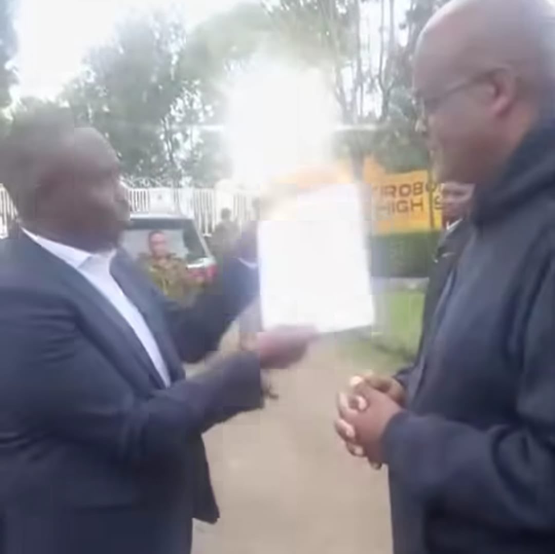 rigathi's tweet photo. The use of the criminal justice system to suppress creativity and social audit has reached alarming proportions. 

It is a shame of unimaginable proportion that dozens of DCI detectives in five vehicles have been dispatched to arrest and intimidate Senator Cleophas Malala for writing a script that has won its way to the National Drama festival in Nakuru.

The satirical play - Echoes of War - that strongly captures the lying culture of this administration, is innocent in itself in the literary universe, just to explain to those who feel threatened.

In any case, the  detectives will harass the messager, but the message remains; this action only creates more awareness of the literary piece and the message.