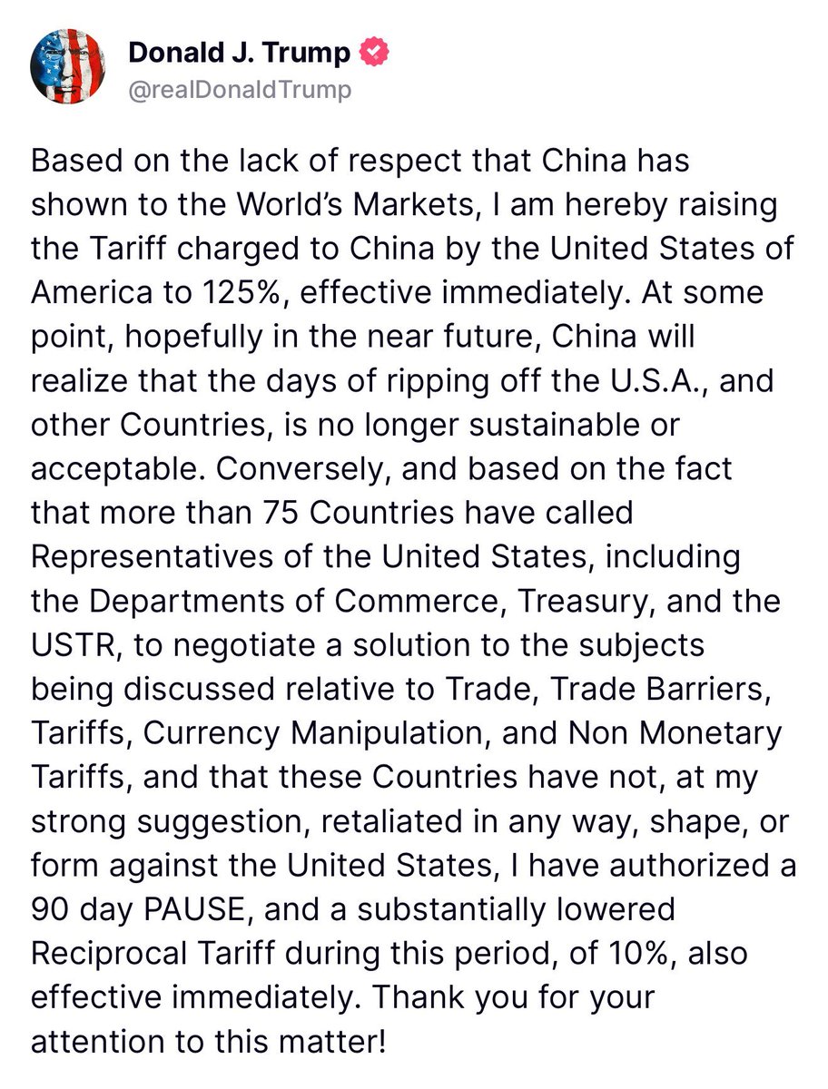 Treasury Secretary Scott Bessent (@secscottbessent) on Twitter photo As I've said in the past, no one creates leverage for himself like <a href="/POTUS/">President Donald J. Trump</a>. As I've said in the past, no one creates leverage for himself like <a href="/POTUS/">President Donald J. Trump</a>.