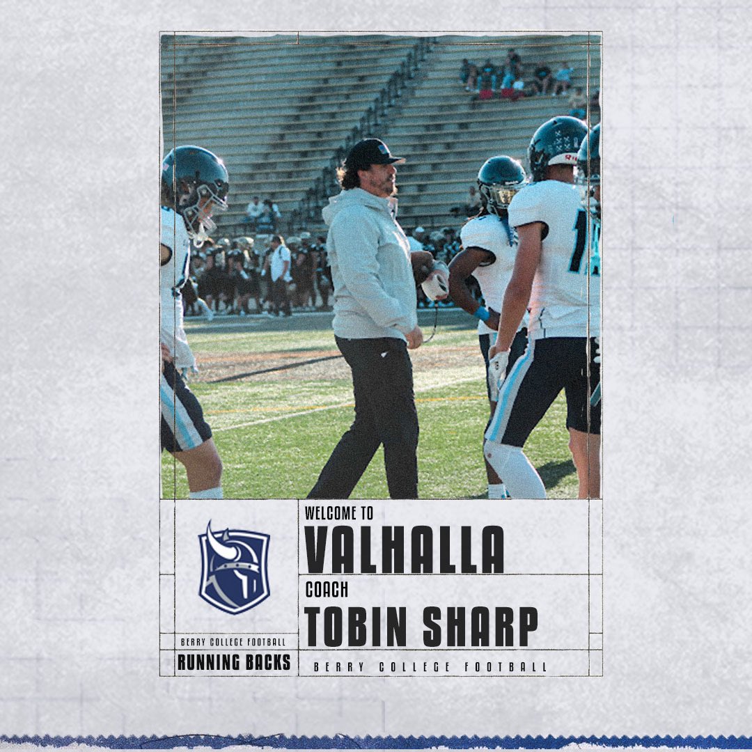 Join us in welcoming Coach Sharp to the team! He will be coaching a talented group of running backs this season!

#BerryFootball #d3fb #BUILD #keepclimbing