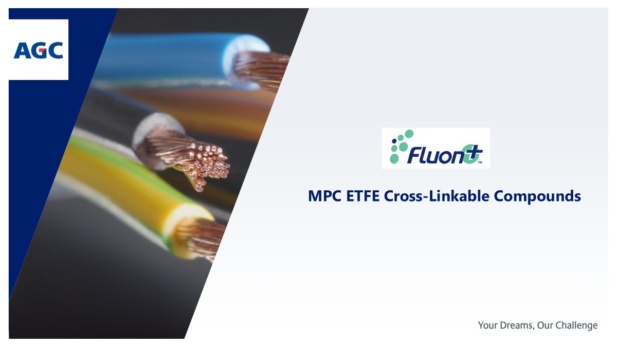 AGCChem_Amer's tweet image. Fluon+™ MPC ETFE cross-linkable compounds bring unmatched durability to wire insulation and heat-shrink tubing, ensuring reliability in the toughest environments. 💪⚡

Learn about them here: ow.ly/MeIU50Vu5Iz.

#advancedaterials #chemicalindustry #materialsscience