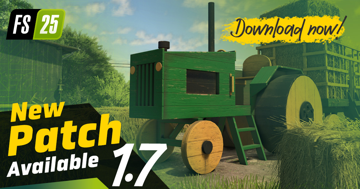 Der Patch 1.7.0.0 für den <a href="/farmingsim/">Farming Simulator | Official Channel</a> 25 ist da! 🚜 Freut euch auf zwei neue Maschinen: den Göweil G4010 Q Profi Rundballenwickler und den John Deere 8R 410 eAutoPowr! 💪 Dazu gibt’s jede Menge Performance-Verbesserungen für ein noch besseres Spielerlebnis.