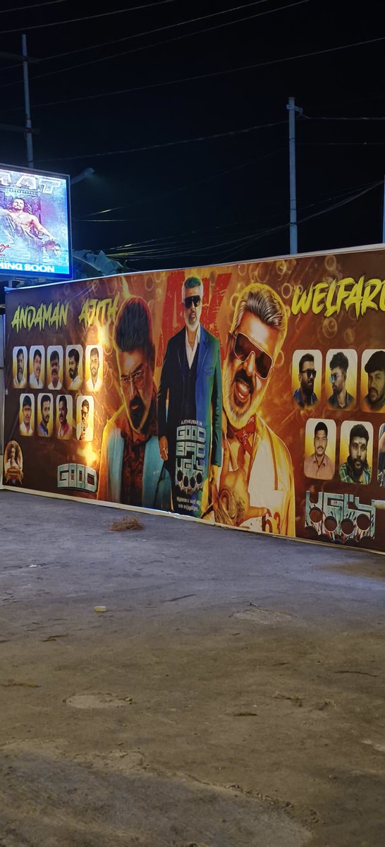 AkfansAndaman's tweet photo. Andaman Ajith welfare club  ready to celebration #GoodBadUglyFromApril10 @AJITHFC_TVMalai @prakashpins @TrollywoodX https://t.co/TSMukG4Zxv