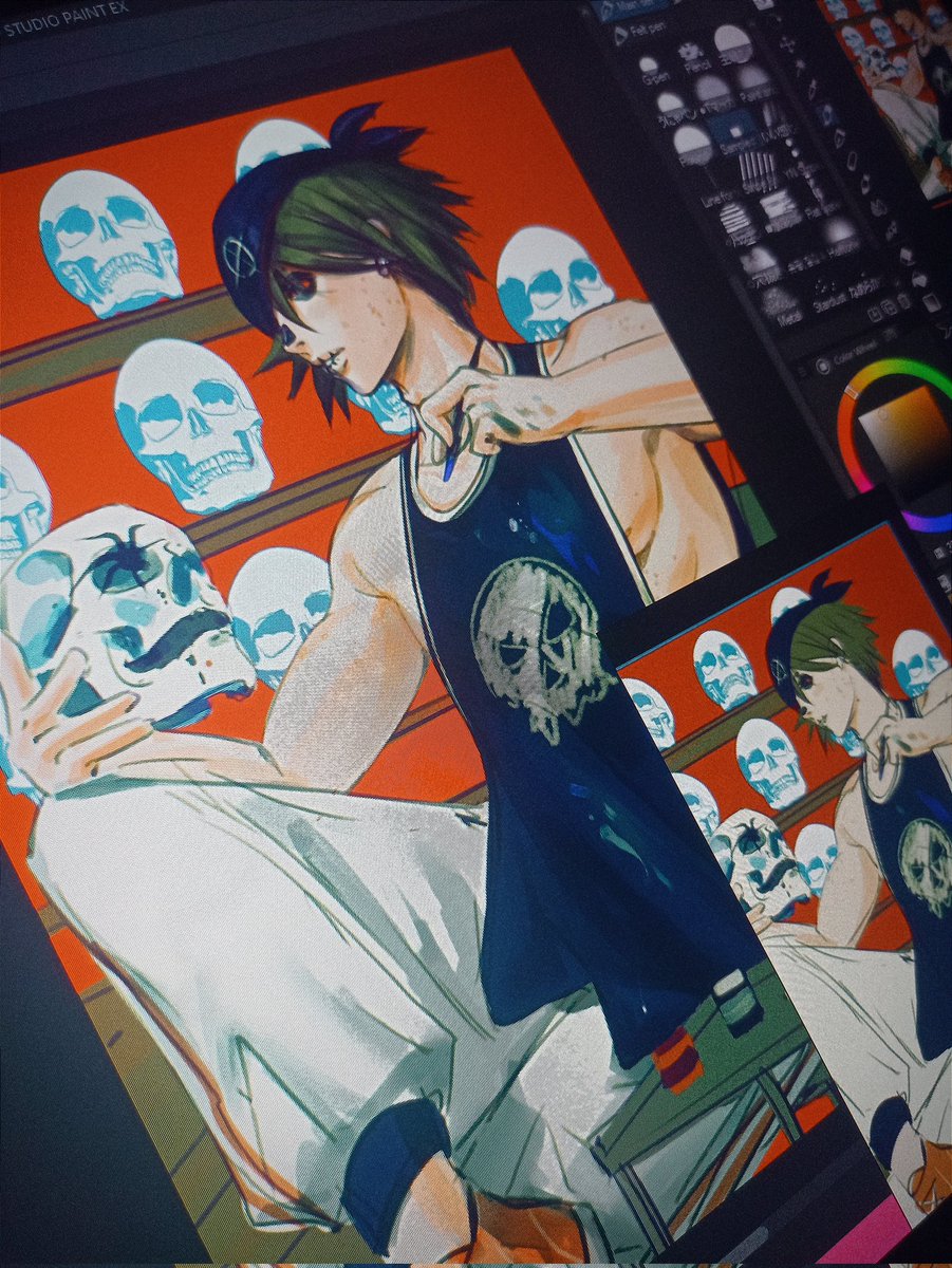 I think he likes skulls