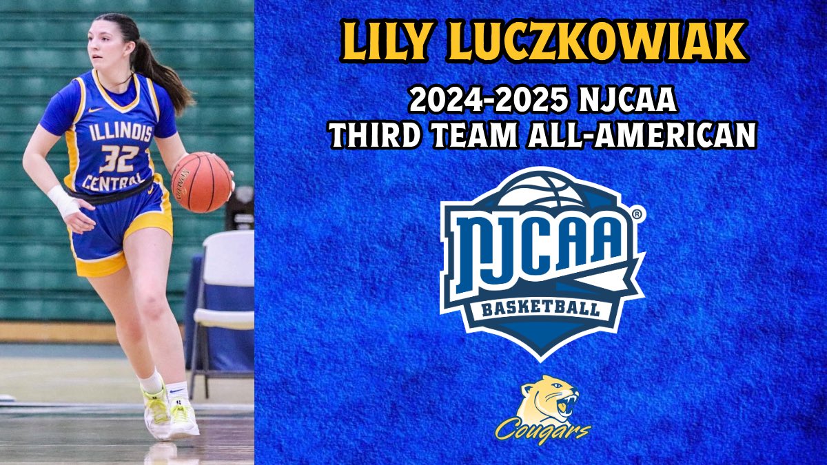ICC Women’s Basketball (@icc_cougarswbb) on Twitter photo Congratulations to <a href="/LilyLuczkowiak/">Lily Luczkowiak</a>, as she was announced as an NJCAA Third Team All-American this afternoon!
Lily becomes the 44th All-American in program history! Congratulations to <a href="/LilyLuczkowiak/">Lily Luczkowiak</a>, as she was announced as an NJCAA Third Team All-American this afternoon!
Lily becomes the 44th All-American in program history!