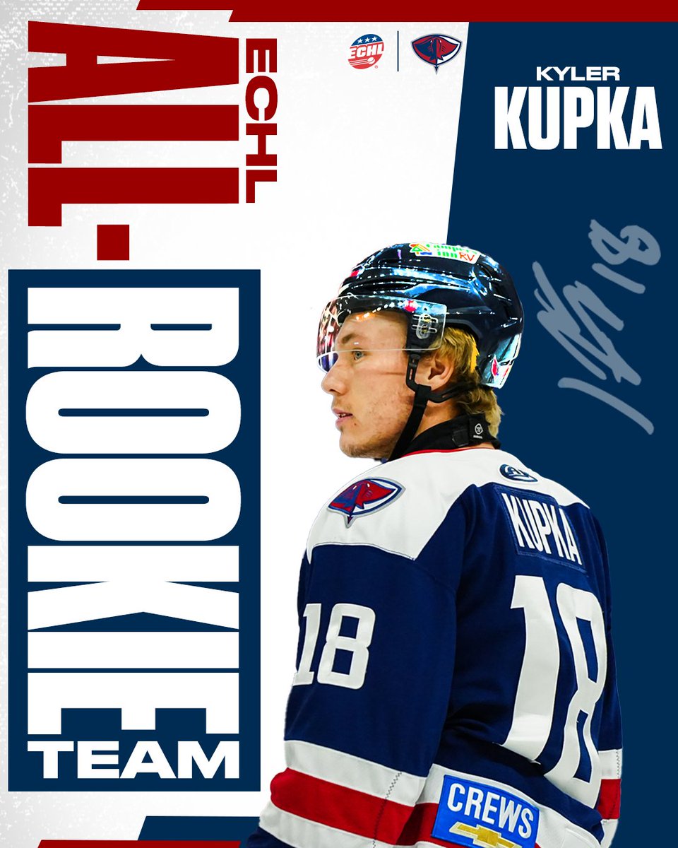 SCStingrays's tweet photo. Congratulations to Kyler Kupka on being named to the 2025 @ECHL All-Rookie Team. Kupka is the seventh Stingray to earn All-Rookie Team Honors. Congrats, Kups! 🔥

🗞️https://t.co/4m8JrGTD7D https://t.co/5yK1cztKbL
