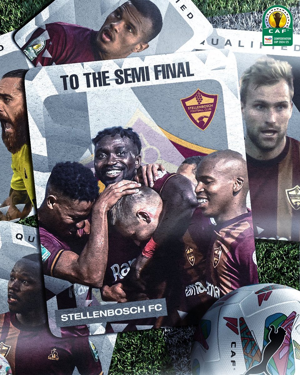 1 - Stellenbosch have progressed to the Last 4 in their first-ever CAF participation. The last PSL side to reach the Last 4 in their debut CAF season was Marumo Gallants in 2022/23. Unfazed. #CAFCC