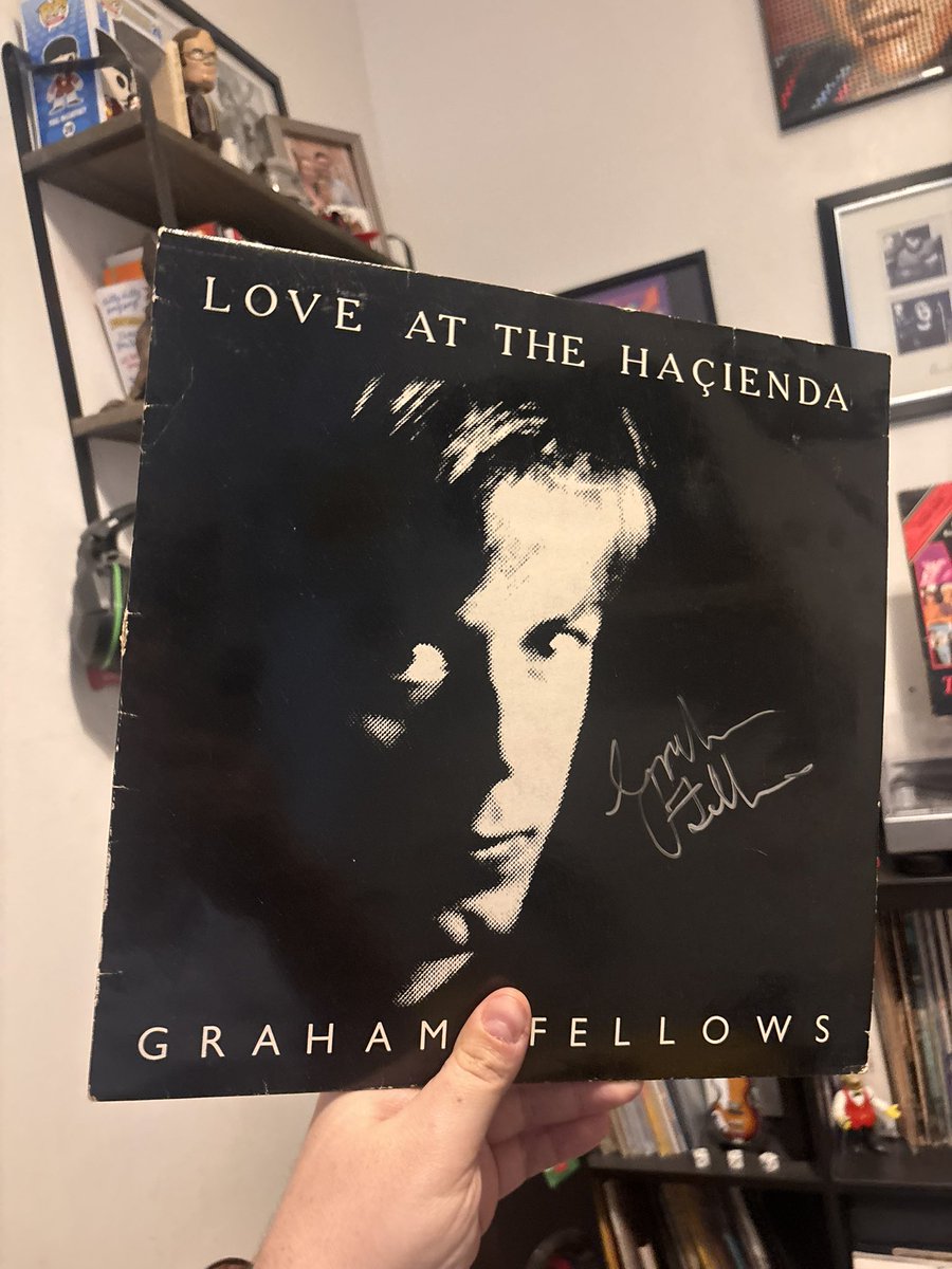 ConnorJayFord's tweet photo. Had the best time meeting @gdfellows last night, and he was generous enough to sign (and verify!) my original Love at the Haçienda! 

A superb show, by a really very superb man (and versatile singer/organist @johnshuttlewrth of course). https://t.co/oDepjn5Qxs