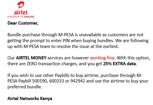 Airtel Kenya tweet media