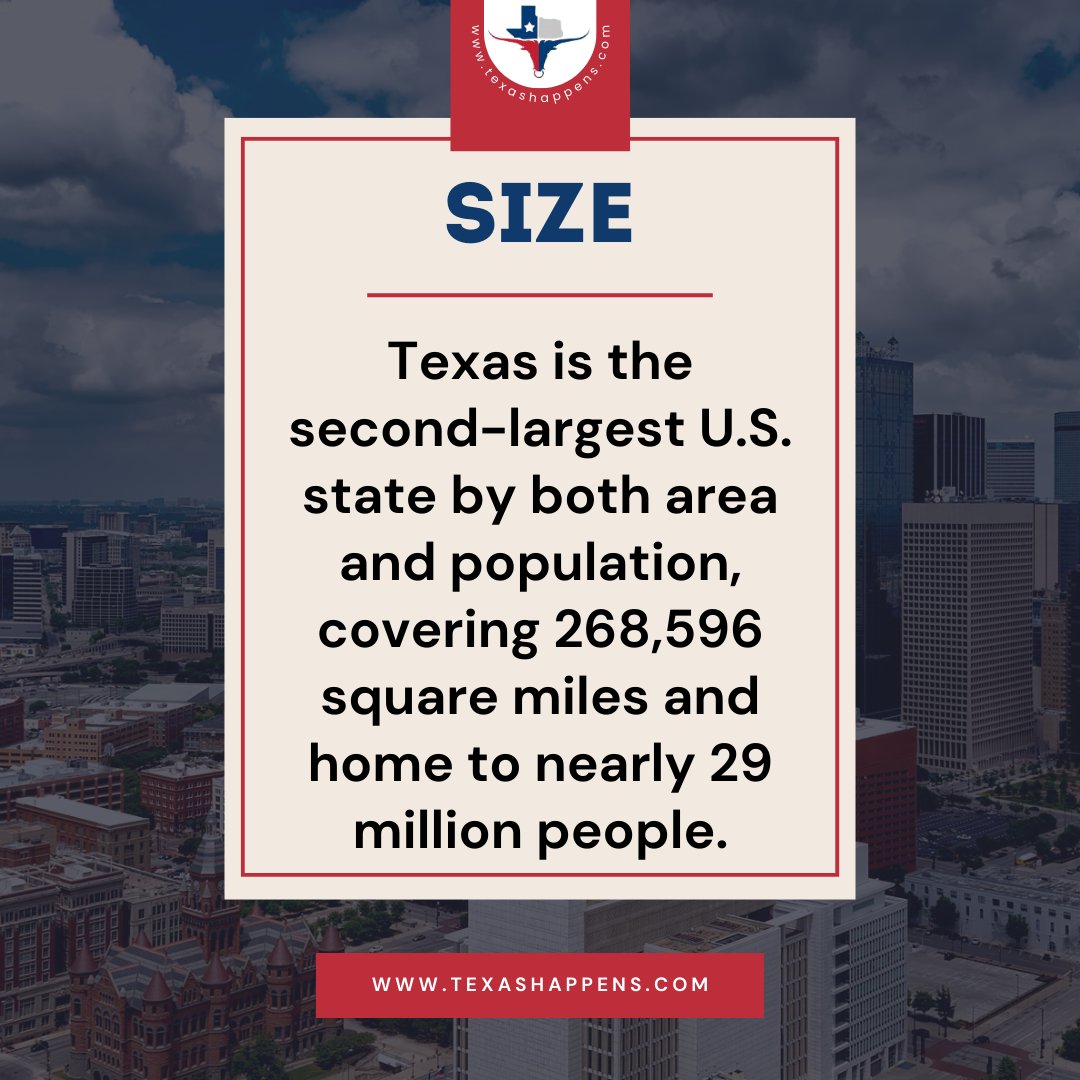 TexasSpaces's tweet photo. 268,596 square miles. 29 million people. Everything really is bigger in Texas. 📍
#BigStateEnergy #TexasStats #EverythingIsBigger #Texas #TX #LoneStarState https://t.co/KgquT05E7o