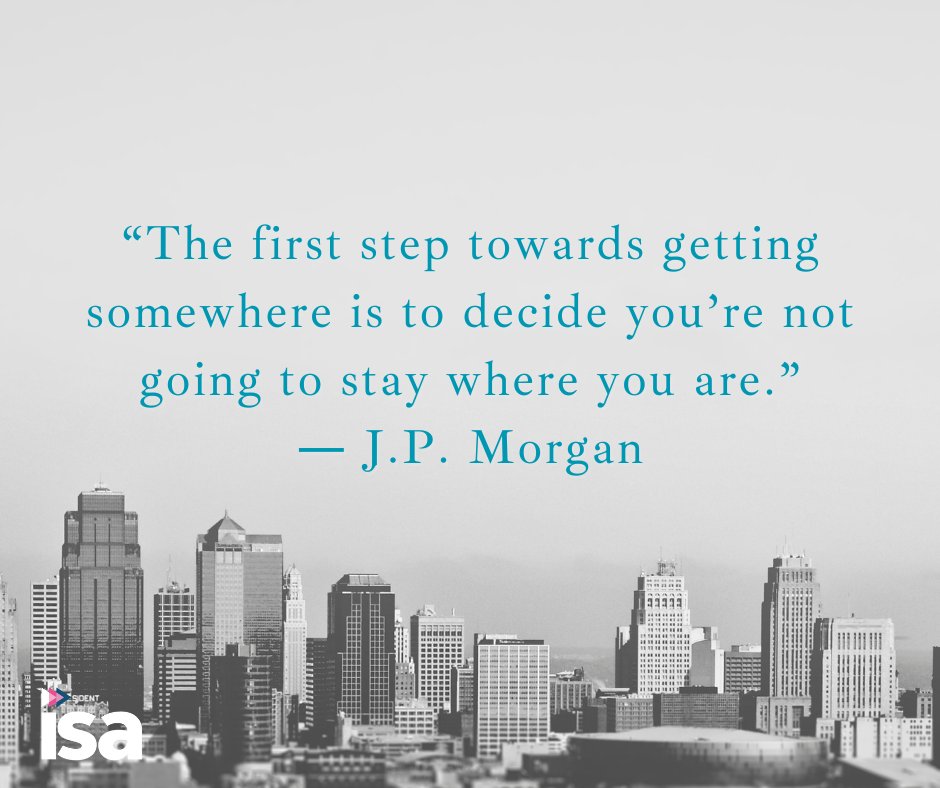 ISA would like to wish you a happy #WellnessWednesday!

“The first step towards getting somewhere is to decide you’re not going to stay where you are.” ― J.P. Morgan

Consider donating to ISAPAC - a bi-partisan, non-ideological political org. Donate here: ow.ly/cvC250THa0e