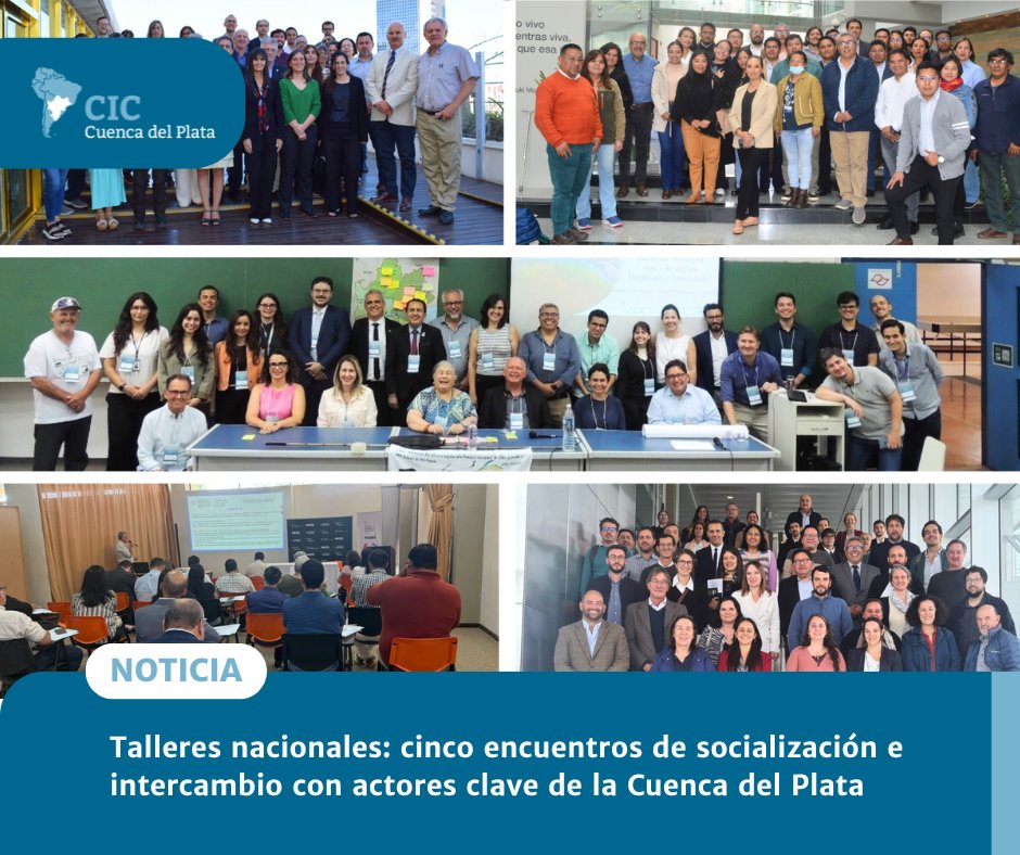 CICPlata's tweet photo. Los cinco países de la #CuencaDelPlata desarrollaron talleres para difundir los alcances del Proyecto GEF ID 11053 y recibir una retroalimentación de las partes interesadas, como parte del proceso de estructuración del proyecto. 🇦🇷🇧🇴🇧🇷🇵🇾🇺🇾

📌 Más info: https://t.co/9IxMNfjFyH https://t.co/XalKvb3Tlp