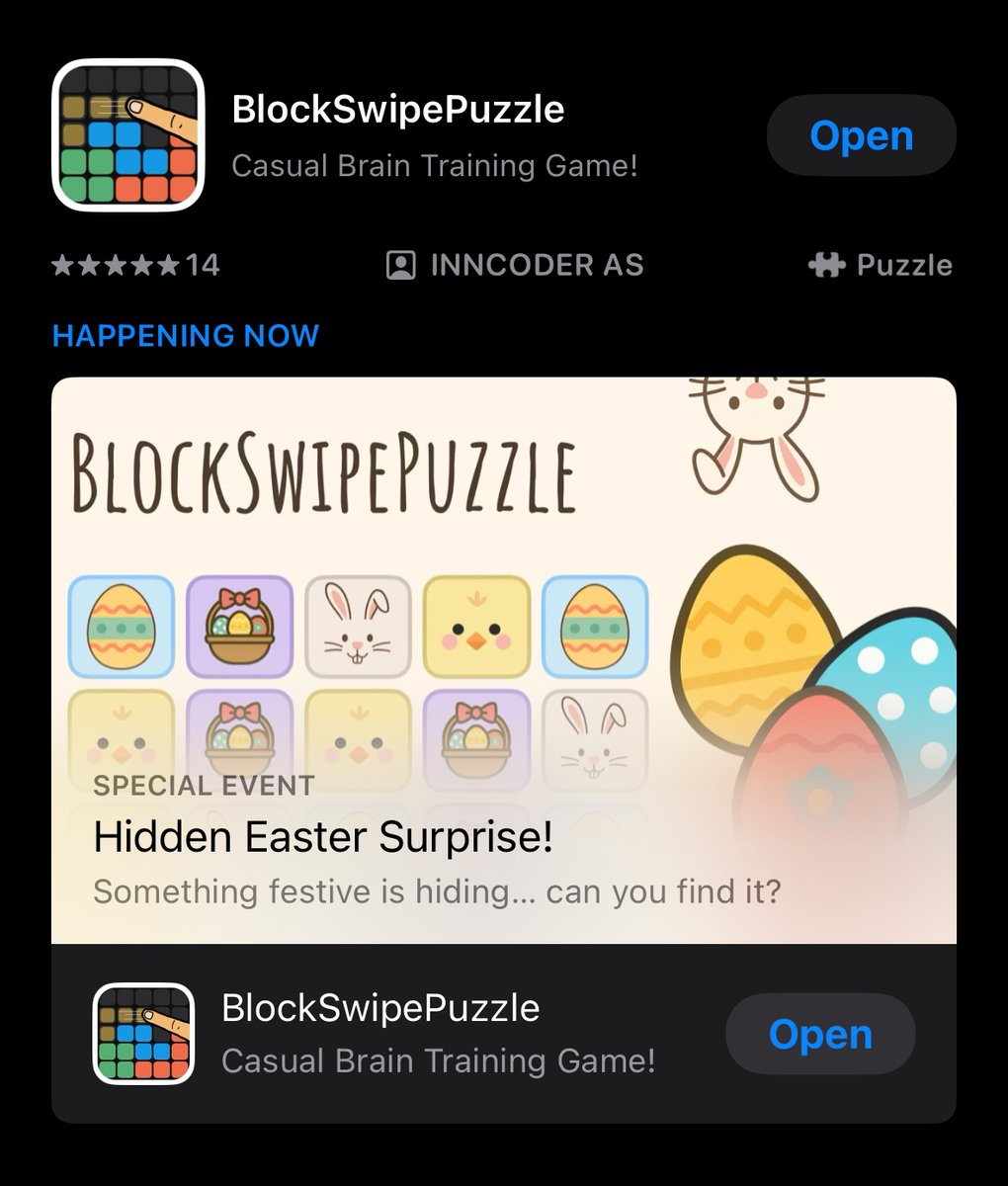 Inncoder_'s tweet image. The easter event is now live 🐣  Check it out: apps.apple.com/us/app/id66707…
