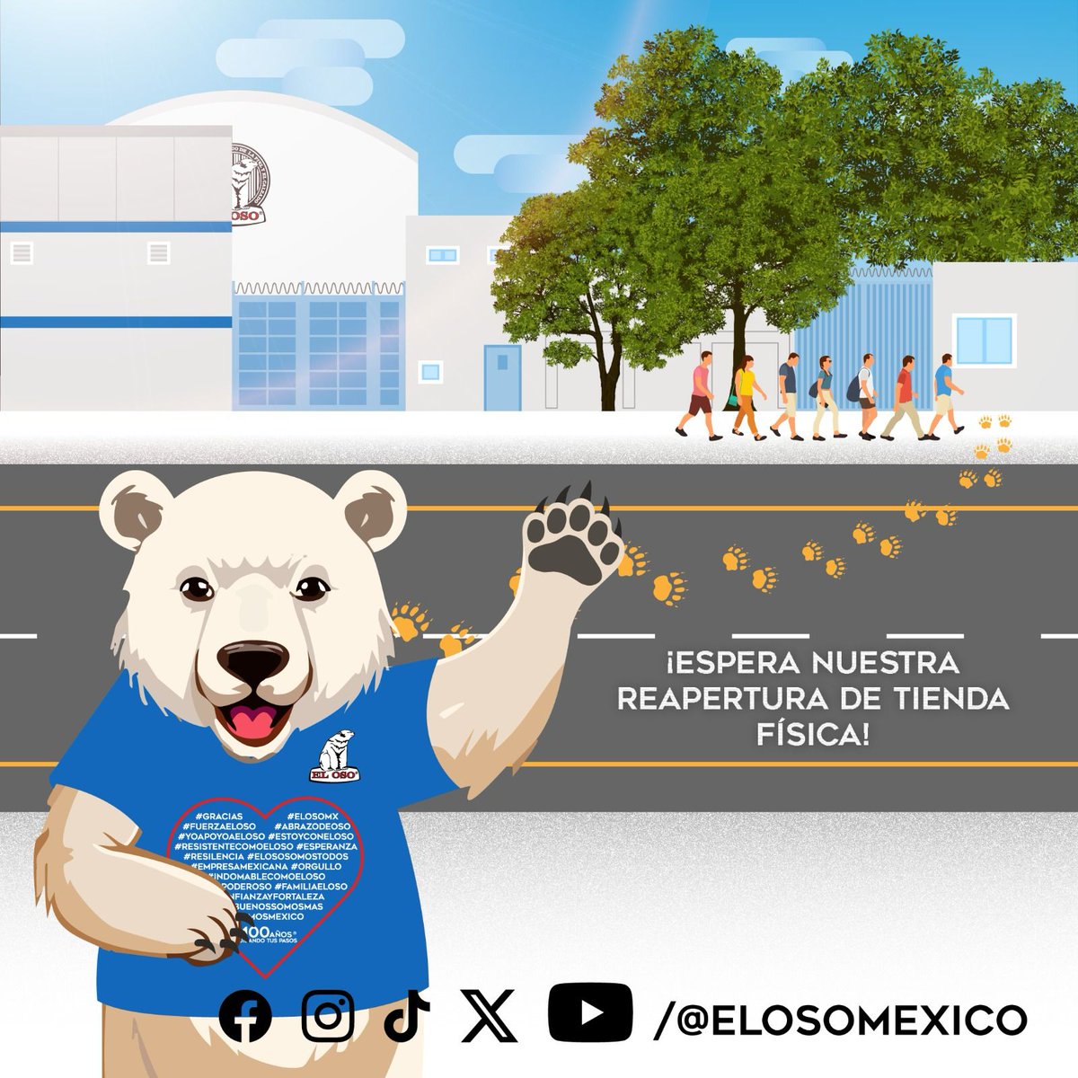 El_Oso_Mexico's tweet photo. ¡Atención, Familia Oso! 🐻‍❄️🏬  
Muy pronto reabriremos nuestra tienda física. 👣  
Mantente al tanto. ✨  

#ElOso #fypシ #Reapertura #tiendafisica https://t.co/PxFnGFxK9t