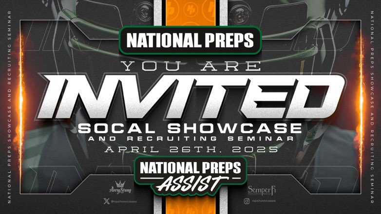 Thank you for the invite! <a href="/PGregorian/">Paul Gregorian</a> <a href="/GregBiggins/">Greg Biggins</a> <a href="/BrandonHuffman/">Brandon Huffman</a> <a href="/THEHIVEFB/">LINCOLN HORNETS FOOTBALL</a> <a href="/JsonCarter/">Jason Carter</a> 
<a href="/NPShowcases/">National Preps Showcases</a>