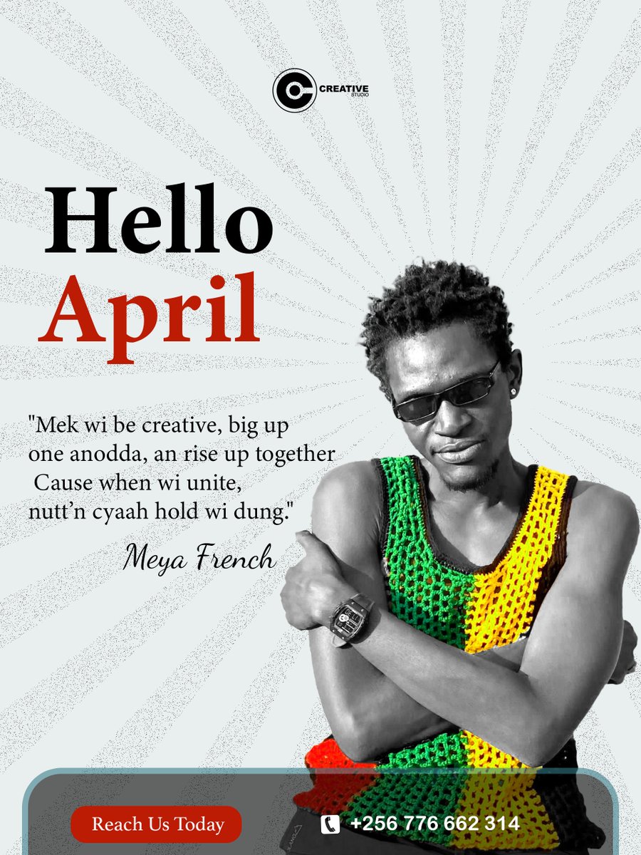 CreativeStudx's tweet image. Hello, April 👋🏾🌞
"Mek wi be creative, big up one anodda, an rise up together." 💡
@meya.french bringing unity, culture, and vision to the front.
When we unite, nutt’n cyaah hold we dung.
#HelloApril #MeyaFrench #CodeConquer #CreativeStudio #UnityVibes #BlackCreators #TechCulture
