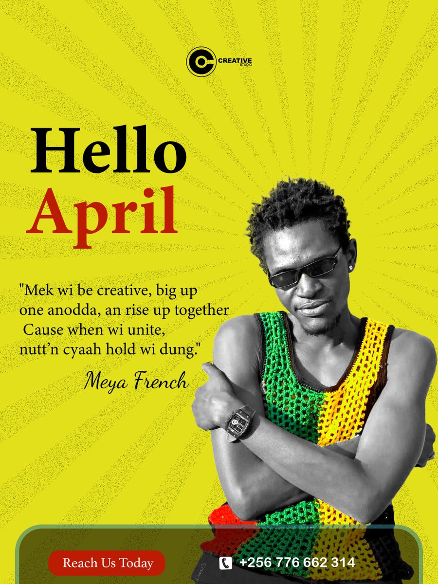 CreativeStudx's tweet image. Hello, April 👋🏾🌞
"Mek wi be creative, big up one anodda, an rise up together." 💡
@meya.french bringing unity, culture, and vision to the front.
When we unite, nutt’n cyaah hold we dung.
#HelloApril #MeyaFrench #CodeConquer #CreativeStudio #UnityVibes #BlackCreators #TechCulture