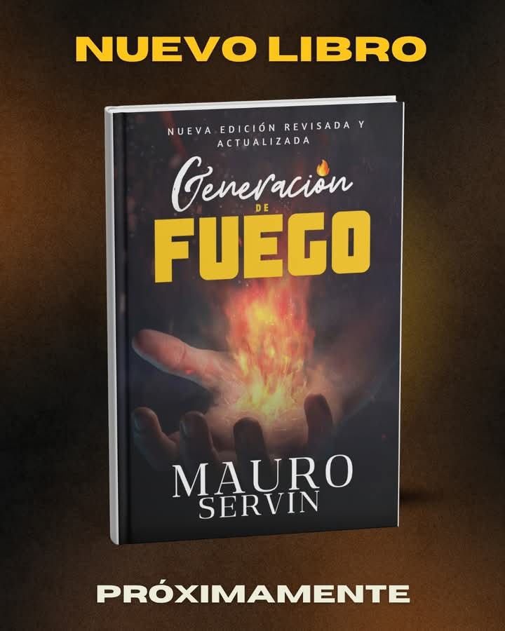 Feliz de comentarles que está por salir mi nuevo libro: Generación de Fuego.

Si tu corazón arde por más de Dios, más del Espíritu Santo y avivamiento, entonces es para ti. 

 Acompañarnos en tus oraciones ya que estaremos haciendo un tour por varias ciudades compartiendo.