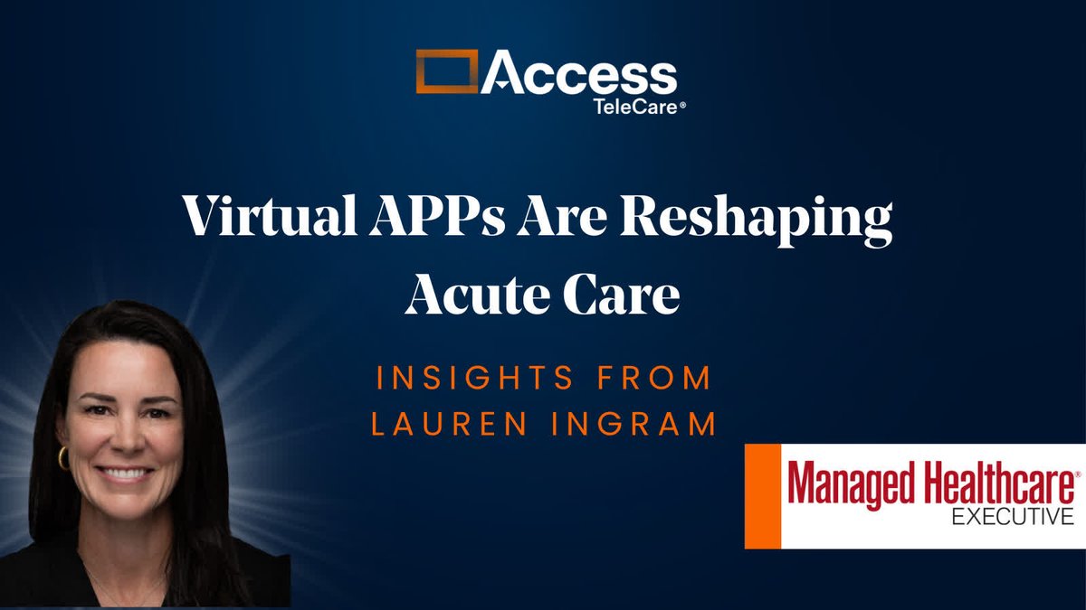 Access TeleCare's Chief of Advanced Practice Providers, Lauren Ingram, shares how virtual APPs are expanding hospital capacity and improving care delivery in acute settings. Her byline in Managed Healthcare Executive breaks down what it takes to build... accesstelecare.com/blog/elevating…