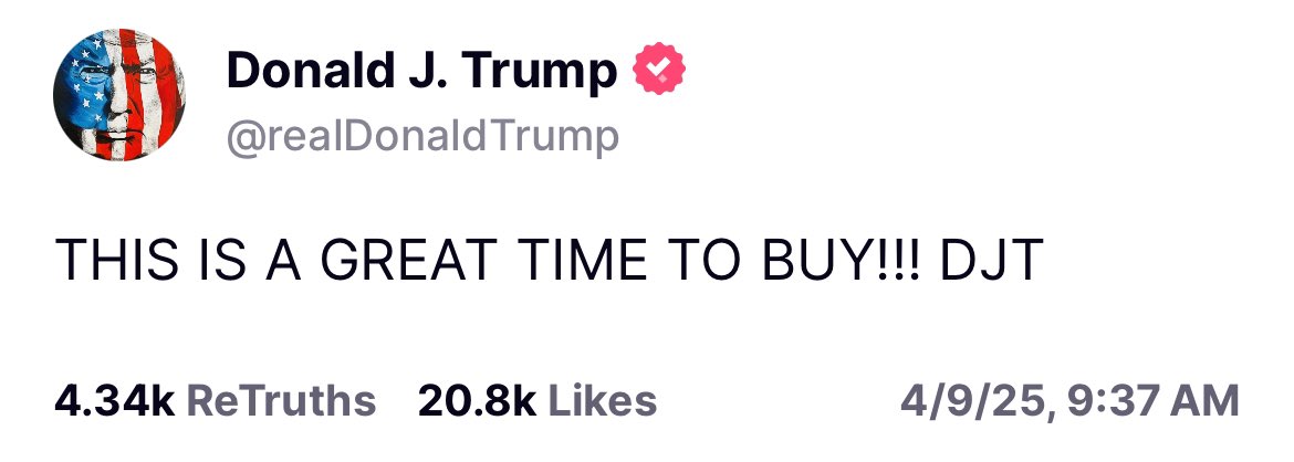 The best insider information in human history. It ended up benefiting all Americans. Huge win!