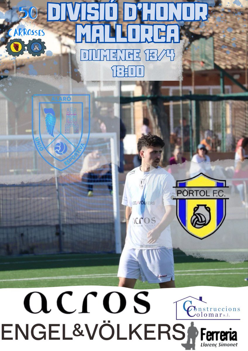 🔛⚽️ 

📆 DIUMENGE (13/04) 

🆚 Pòrtol F.C 

🏟️ Son Caulellas 

🕕 a les 18.00h 

AMUNT BLANCSSSSSS💪🏻🤍