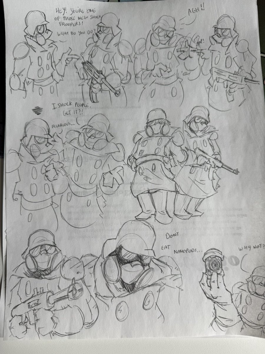 Here, you can have my “waiting for rendering” doodles.