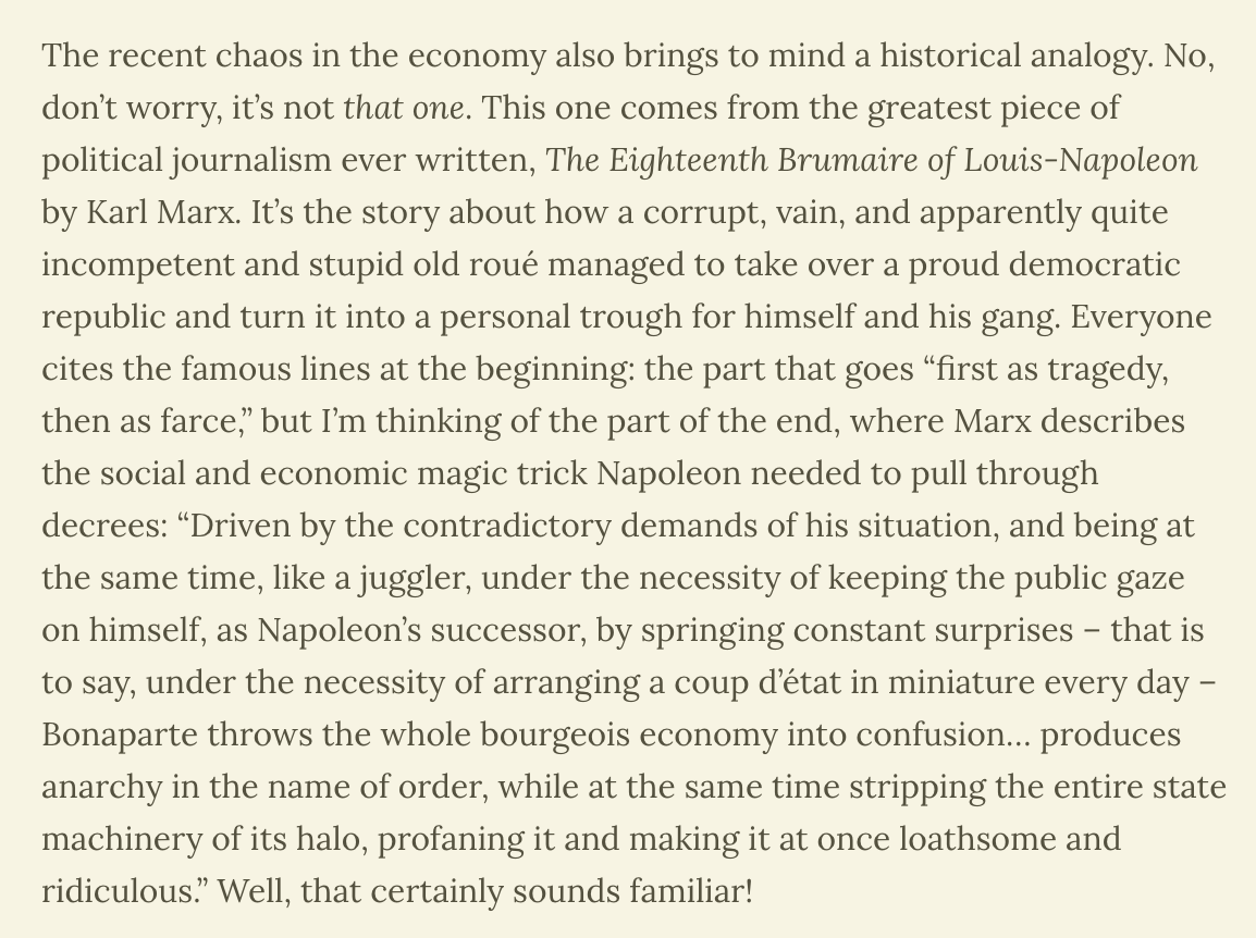 "a coup d'etat in miniature every day"