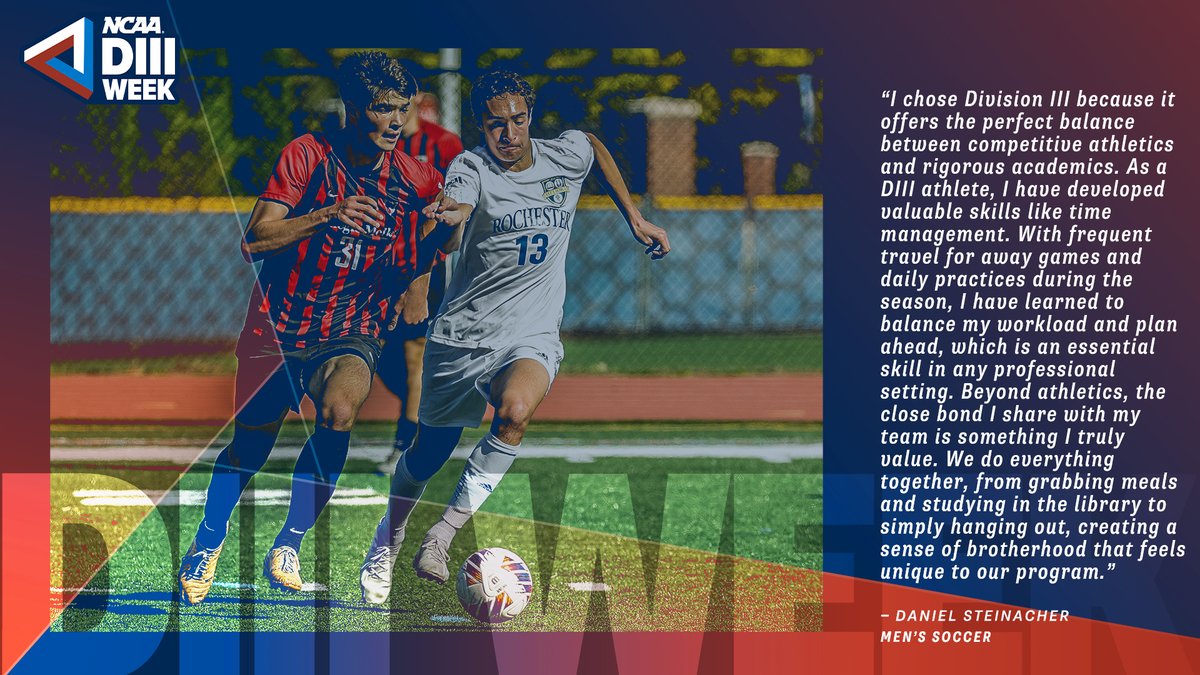 UofRathletics's tweet photo. #whyd3 and #whyRochester? In celebration of #d3week, we asked some of our Yellowjacket student athletes. Here are some of their responses 👇.  

#GoJackets // #Meliora