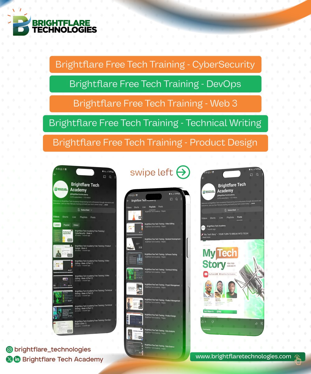 BrightflareTech's tweet photo. @BrightflareTech , we’re repurposing 100+ free YouTube videos into bite-sized tech lessons so you can learn on the go. What topics are you most excited about? Let’s build the content you need!

Comment below and share with friends!
#BrightflareTech #Trump #TrumpMarketCrash #NEPA https://t.co/jc0X9hQBUz