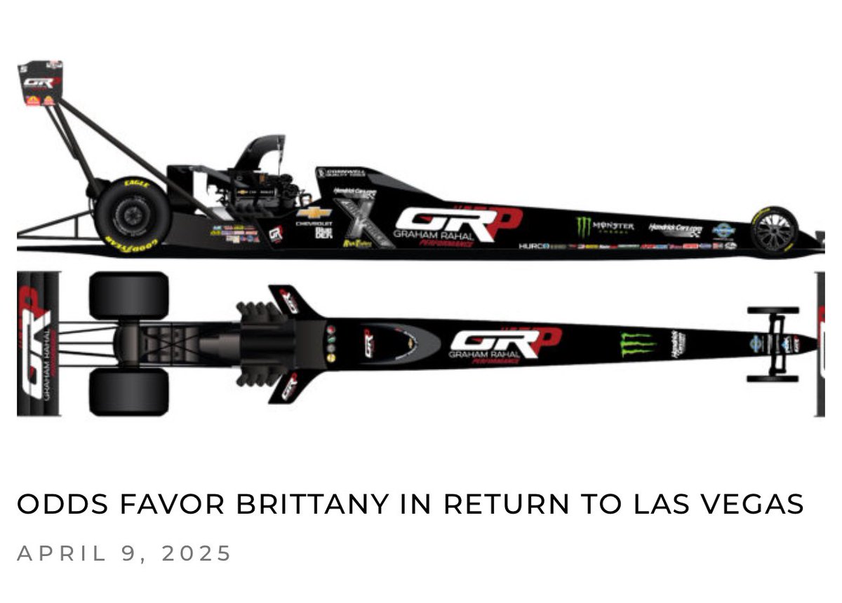 bit.ly/BrittanyVegas1… 
On the track which she has won more often than any other, Brittany carries the colors of Graham Rahal Performance into this week’s seventh NHRA 4-Wide Nationals at The Strip at Las Vegas Motor Speedway. Full Story Below. Story —> bit.ly/BrittanyVegas1…