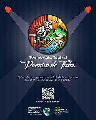 #LaRadioCultural

La <a href="/GobValle/">Gobernación Valle del Cauca</a> y <a href="/cultura_valle/">Secretaría de Cultura del Valle del Cauca</a> invitan a la temporada teatral "Paraíso de Todos" el teatro como expresión artística que promueve la reflexión y el diálogo social.

Para asistir inscribete en el enlace: forms.gle/A8FQsHB6z9yhEp…  

Entrada sin costo alguno